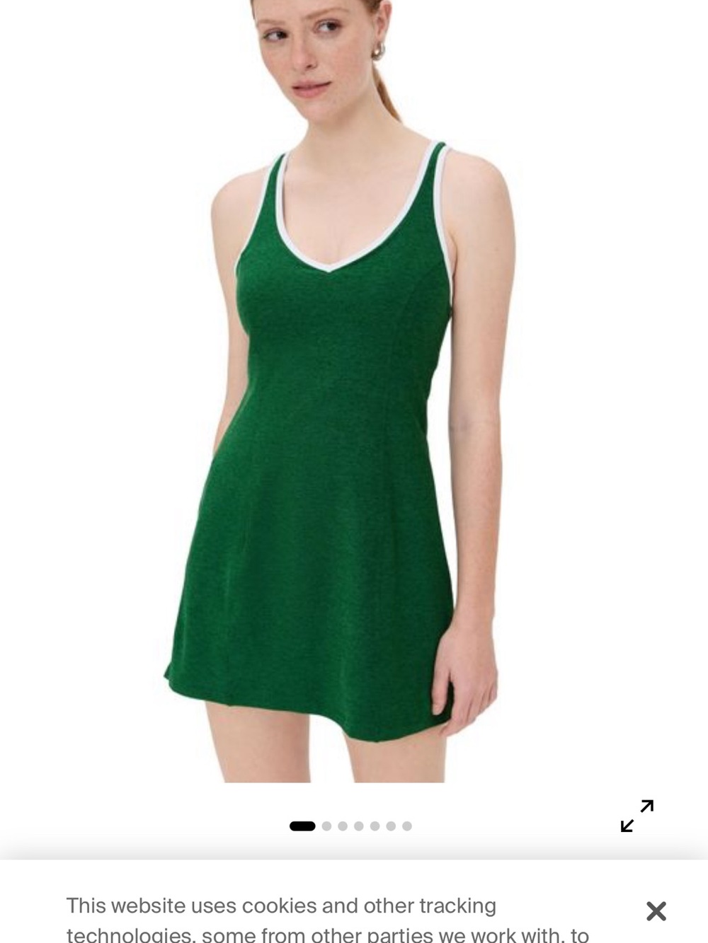 Beyond Yoga Green Mini Dress with White Trim